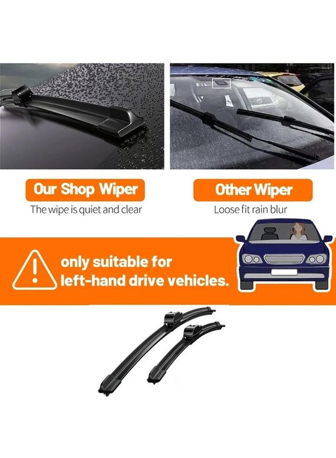 Black Wiper Blades For Ford Focus 3 2011 2017 Front Windshield 28 28 Inches - Image 2